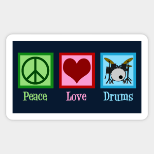 Peace Love Drums Sticker